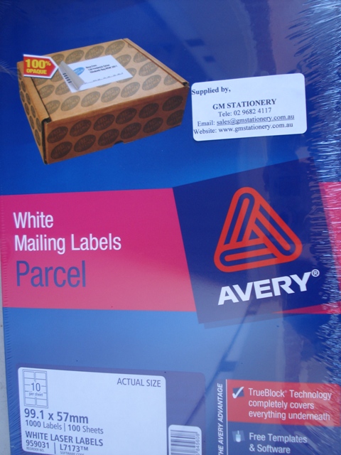 Avery 959031 Label L7173-100 99.1 x 57mm Box 100